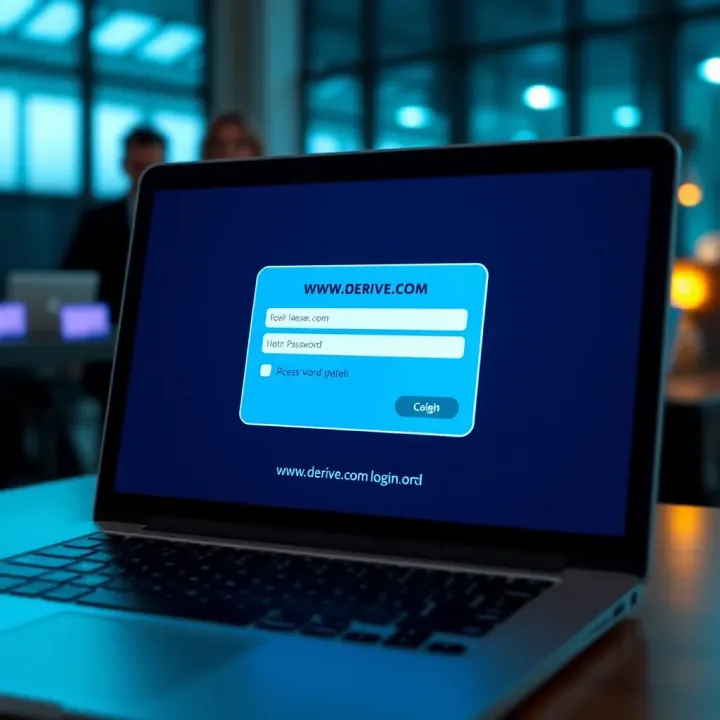 Screenshot of the www.derive.com login portal displaying username and password fields