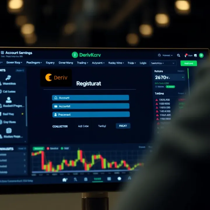 User interface showing account registration form on a trading platform