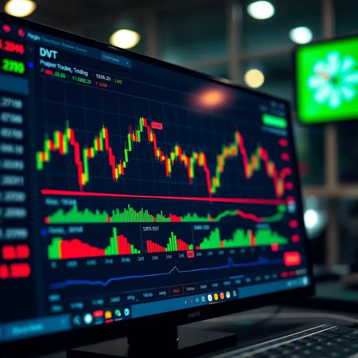 Interactive TradingView chart displaying real-time market data and technical indicators on a digital platform
