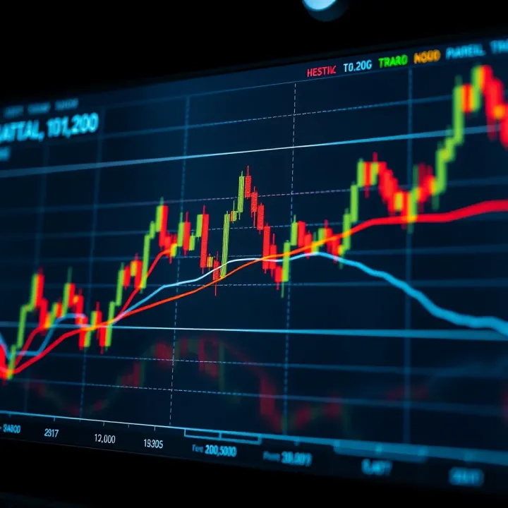 Illustration of common trading chart patterns including head and shoulders, double top, and ascending triangle