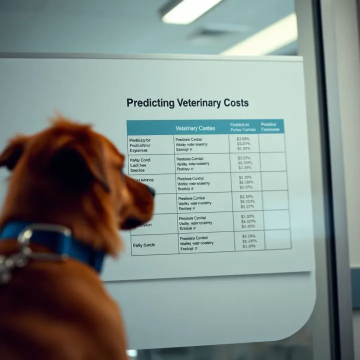 Chart showing various methods to estimate veterinary expenses for pets