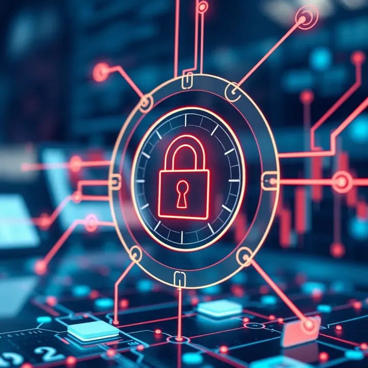 Illustration of secure digital connections highlighting encryption and data protection