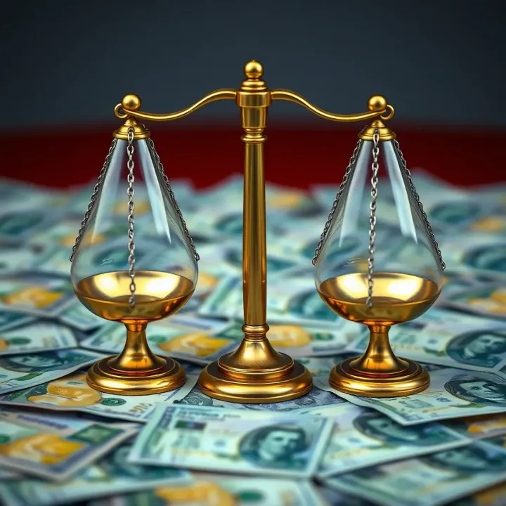 Conceptual graphic illustrating regulatory balance scales over Nigerian currency notes highlighting compliance in forex trading