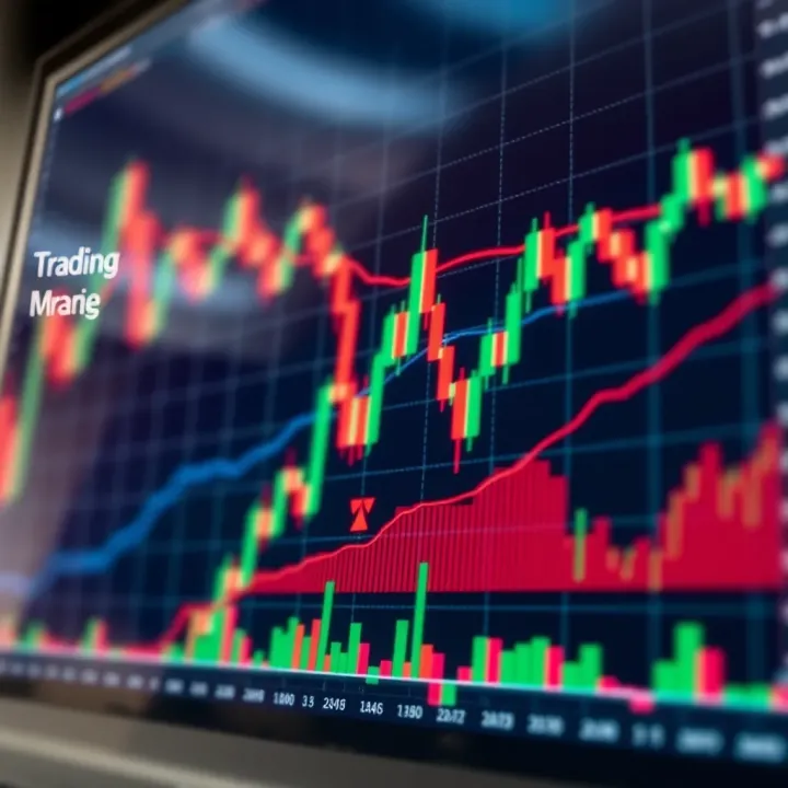 Graph showing forex market trends with highlighted trading strategy points