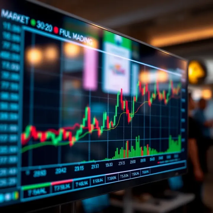 Market Fluctuations and Surge Trading in Nigeria Graph showing market fluctuations with highlighted periods of surge trading activity