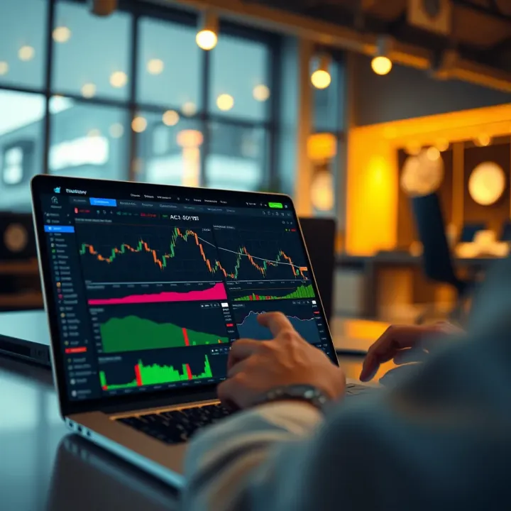 Screenshot showing TradingView Deriv APK interface with charts and technical analysis tools