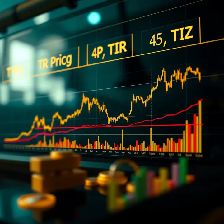 Chart showing TRX price fluctuations with key technological milestones highlighted