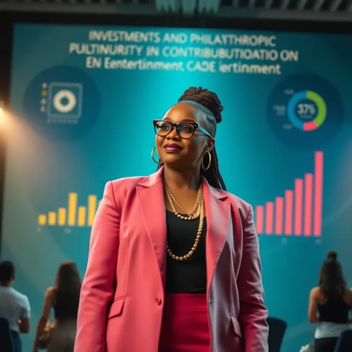 Graphical representation of investments and philanthropy activities linked to Nigerian entertainment