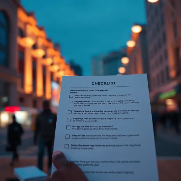 Illustration of a checklist highlighting key regulatory points and tips for Nigerian investors in binary trading