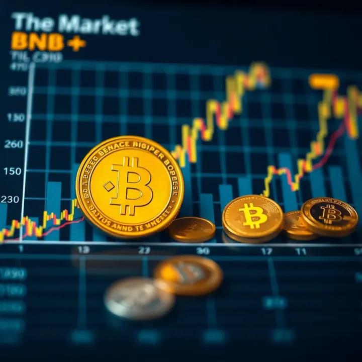 Graph showing the price fluctuations of Binance Coin alongside major cryptocurrencies