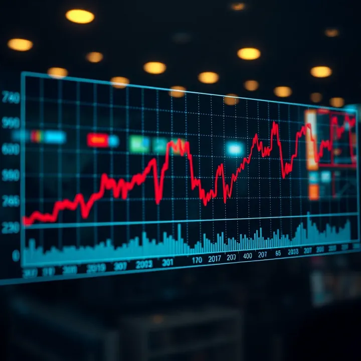 Graph illustrating the fluctuations of boom and crash market indices over time