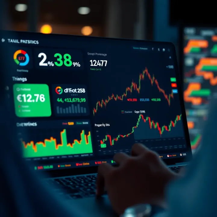 Dashboard displaying investment portfolio performance and market trends on dbInvesting platform