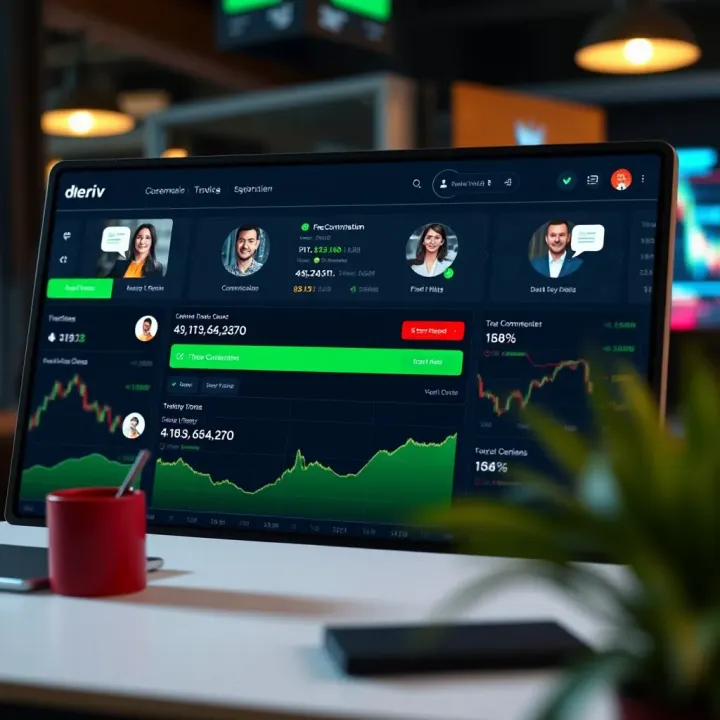 Customer support dashboard displaying multiple communication options for traders