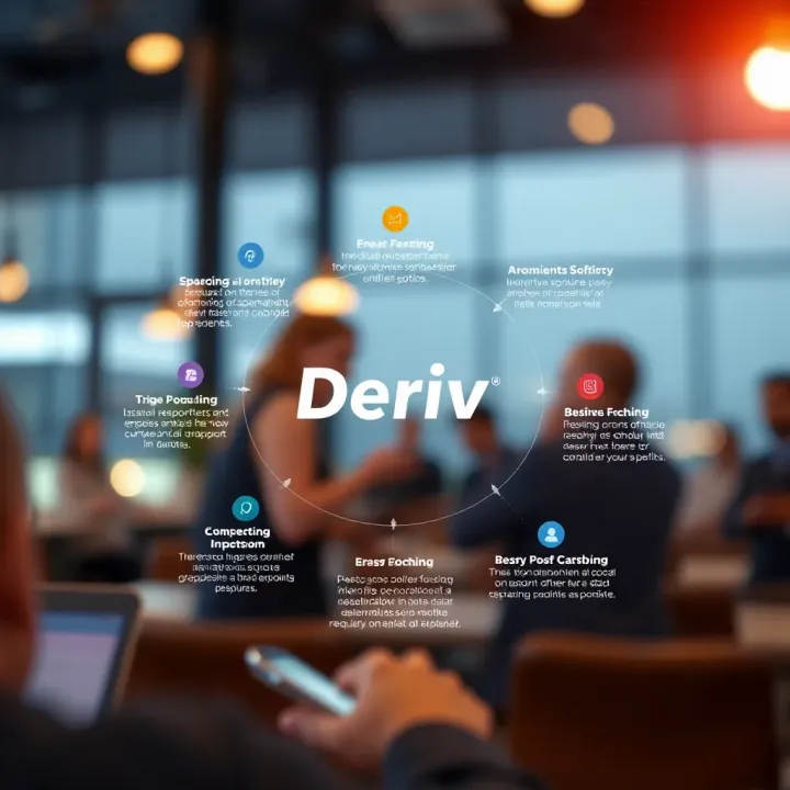 Diagram illustrating features and benefits of Deriv live chat customer support