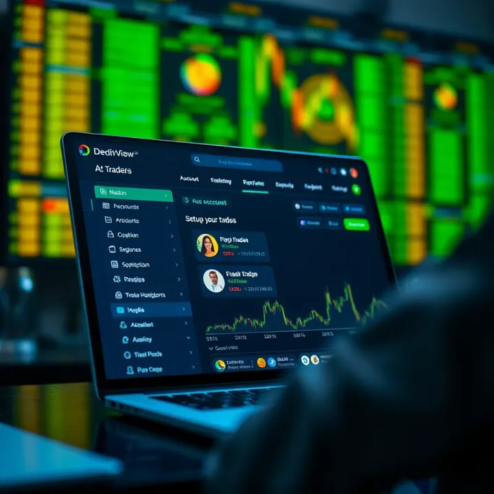 User interface showing account setup and navigation options for Nigerian traders on Deriv's TradingView platform