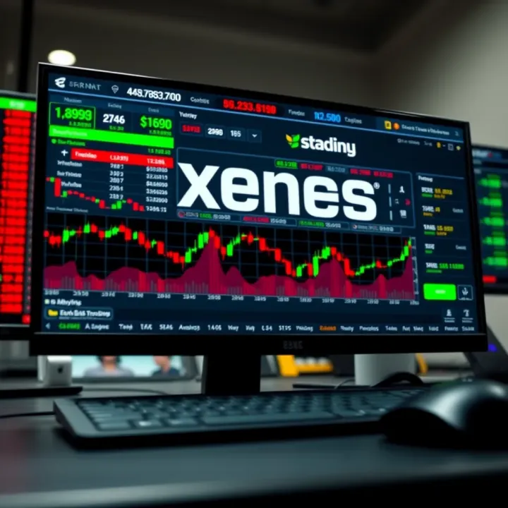 User interface of Exness Terminal displaying real-time market charts and trading tools