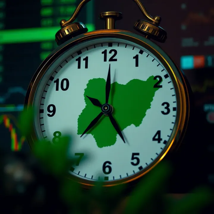 Clock with Nigerian time zone highlighting optimal forex trading periods