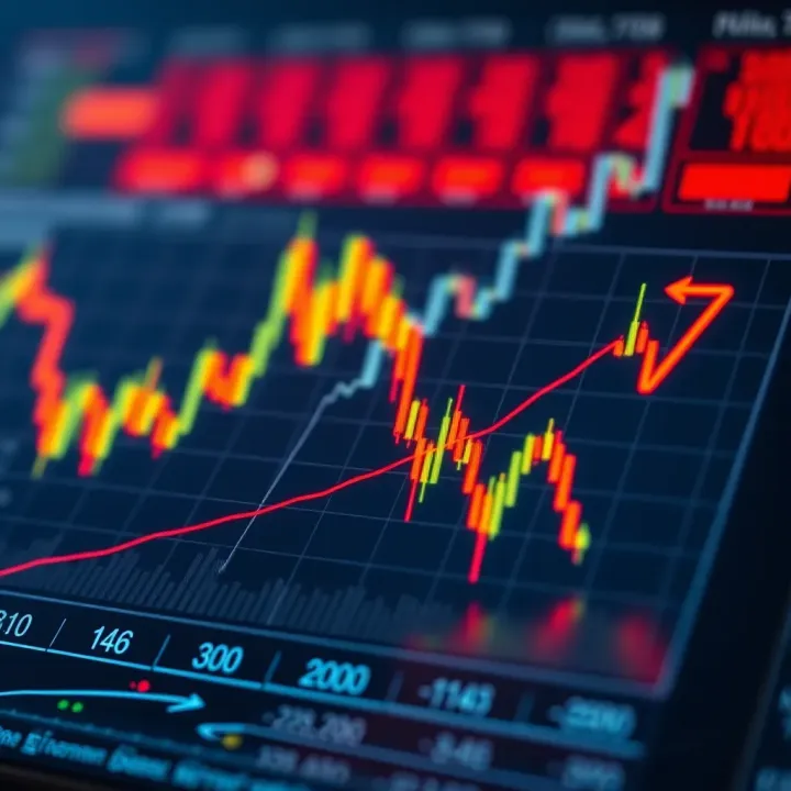 Graph illustrating the concept of margin and leverage interaction in forex trading
