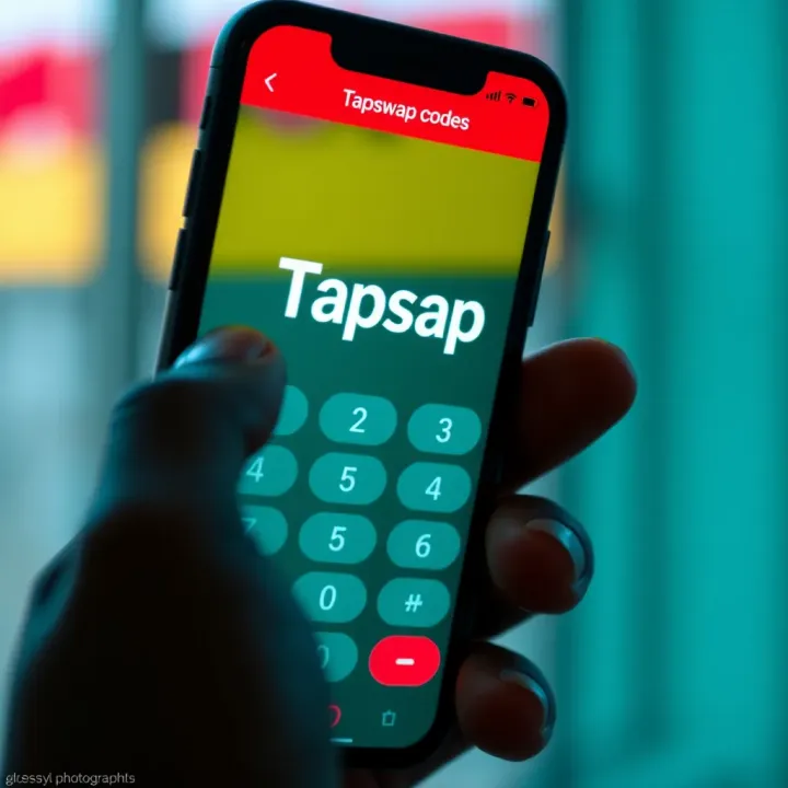 Digital interface displaying Tapswap code entry on a mobile device