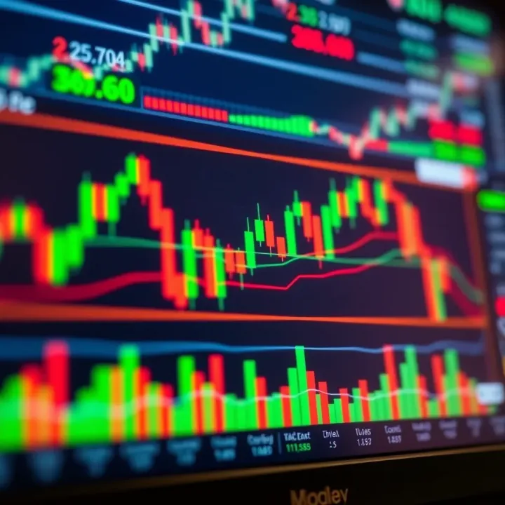 Overview of Key Trading Indicators on Nigerian Market Charts Chart displaying various trading indicators such as candlesticks, volume, and moving averages on Nigerian stock market data