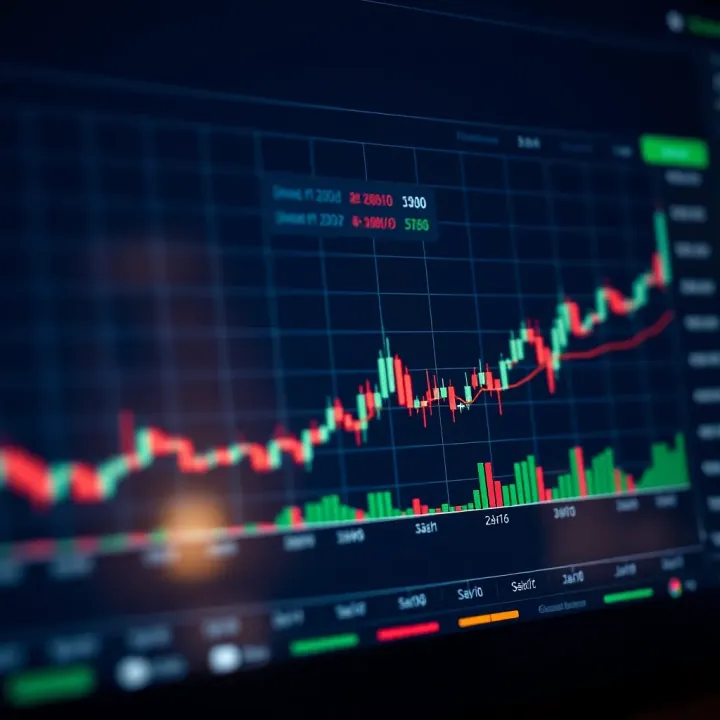 Graph showing upward and downward trends of synthetic indices on a digital trading platform
