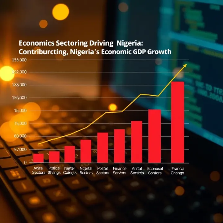 Graph illustrating key economic sectors contributing to Nigeria's GDP growth