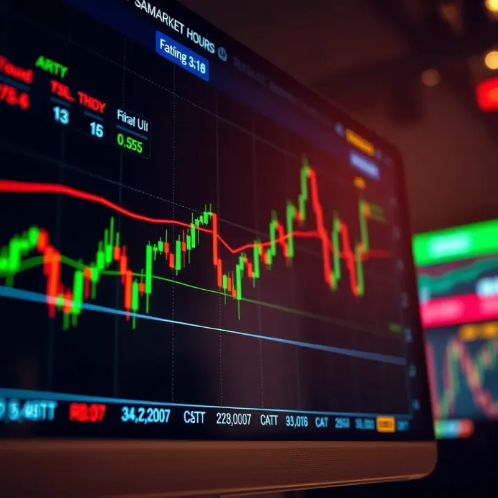 Forex trading chart displaying active market hours during US session