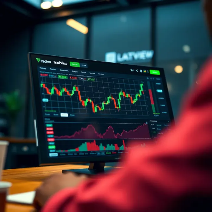 TradingView platform displaying real-time charts and technical indicators for binary options
