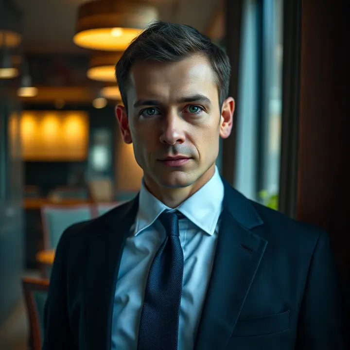 Portrait of Viktor Radchenko showcasing his professional demeanor and focus