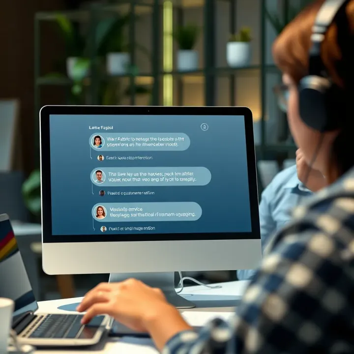 Customer support chat window highlighting attentive service features on WeAreFabric.io