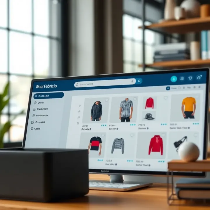 Dashboard interface showcasing product customization options on WeAreFabric.io
